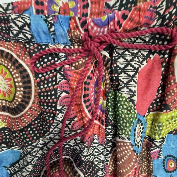 Sundance Palazzo Pants Women Size Medium Wide Leg Floral Print Elastic Waist - Picture 5 of 13